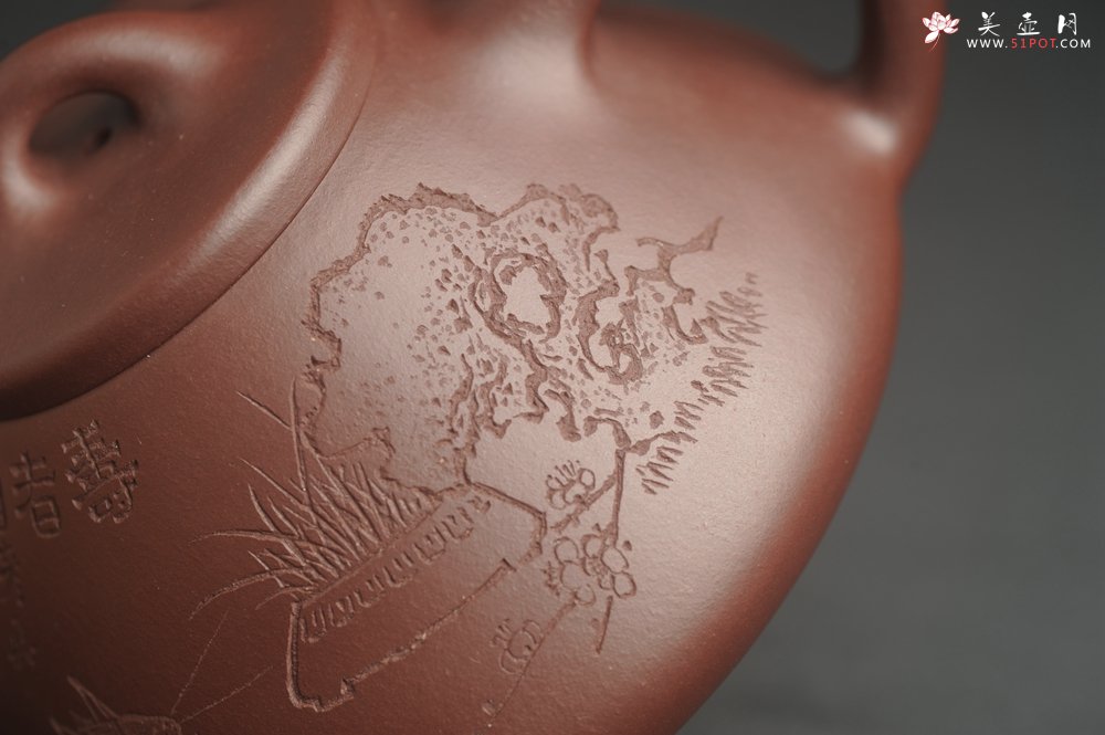 紫砂壶图片：油润底曹青 全手工特好子冶石瓢 工艺师装饰清供图 特文气 - 美壶网