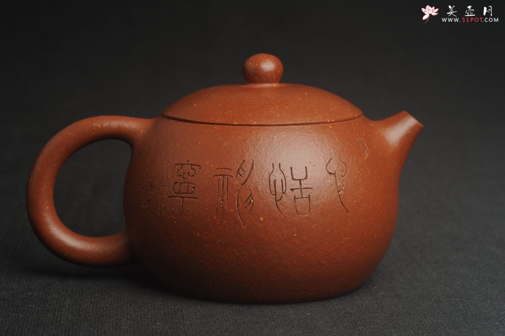 紫砂壶图片：油润降坡泥全手工小品西施壶 装饰静心图 心恬神宁 - 美壶网