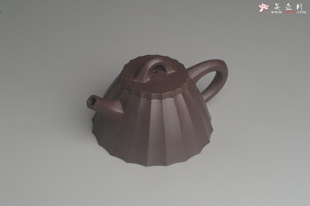 紫砂壶图片：美壶特惠 精致紫泥筋囊霸王石瓢 实用 - 美壶网