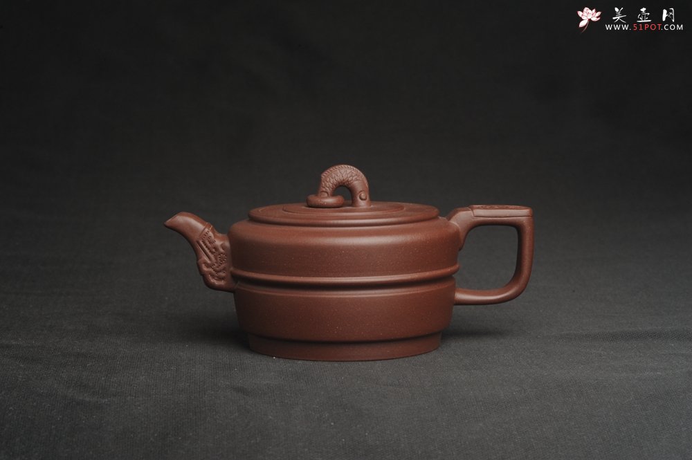 紫砂壶图片：美壶特惠 精致卡盖紫泥集玉壶 茶人醉爱 - 美壶网