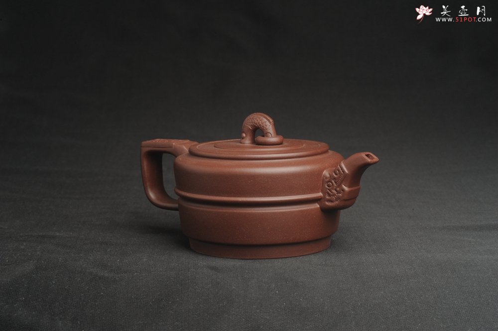 紫砂壶图片：美壶特惠 精致卡盖紫泥集玉壶 茶人醉爱 - 美壶网