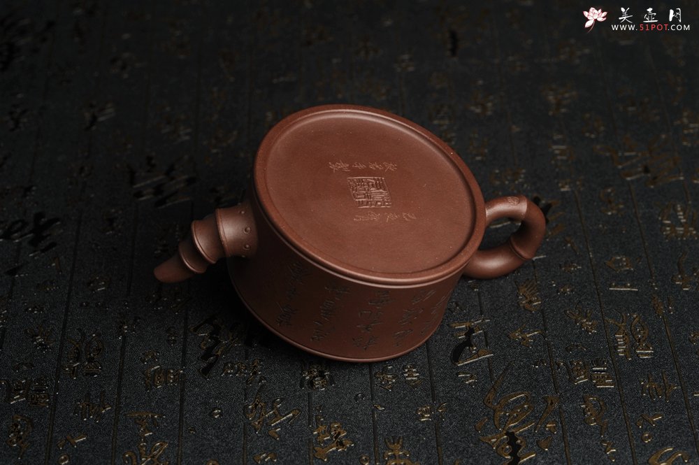 紫砂壶图片：美壶特惠 精致松竹梅岁寒三友竹段壶 茶人醉爱 - 美壶网