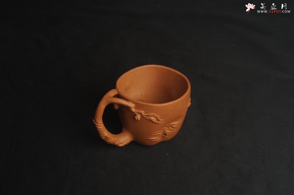 紫砂壶图片：潜力股赵老师 优质黄降坡泥 全手工金猴桃杯 主人杯 - 美壶网