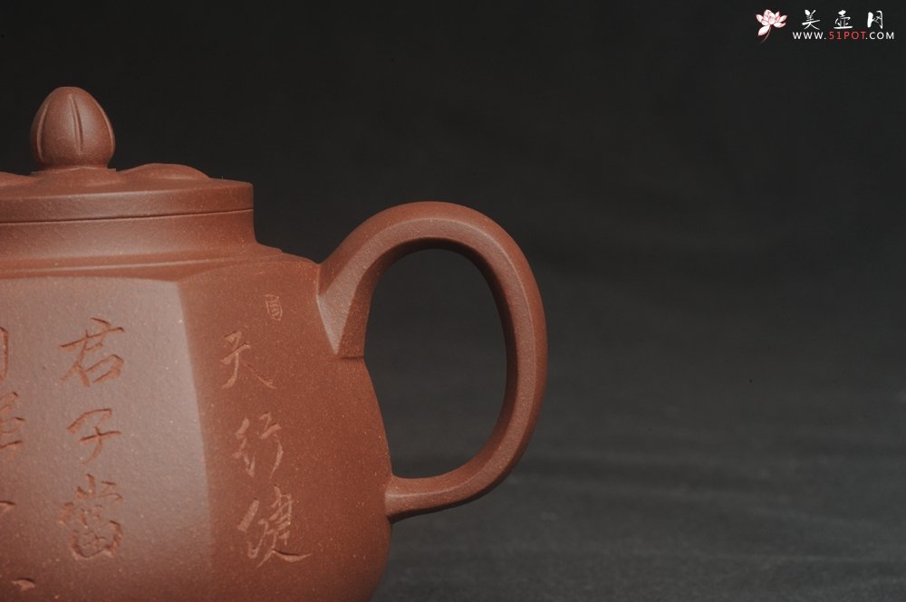 紫砂壶图片：美壶特惠 优质紫泥精工六方华樽壶 - 美壶网