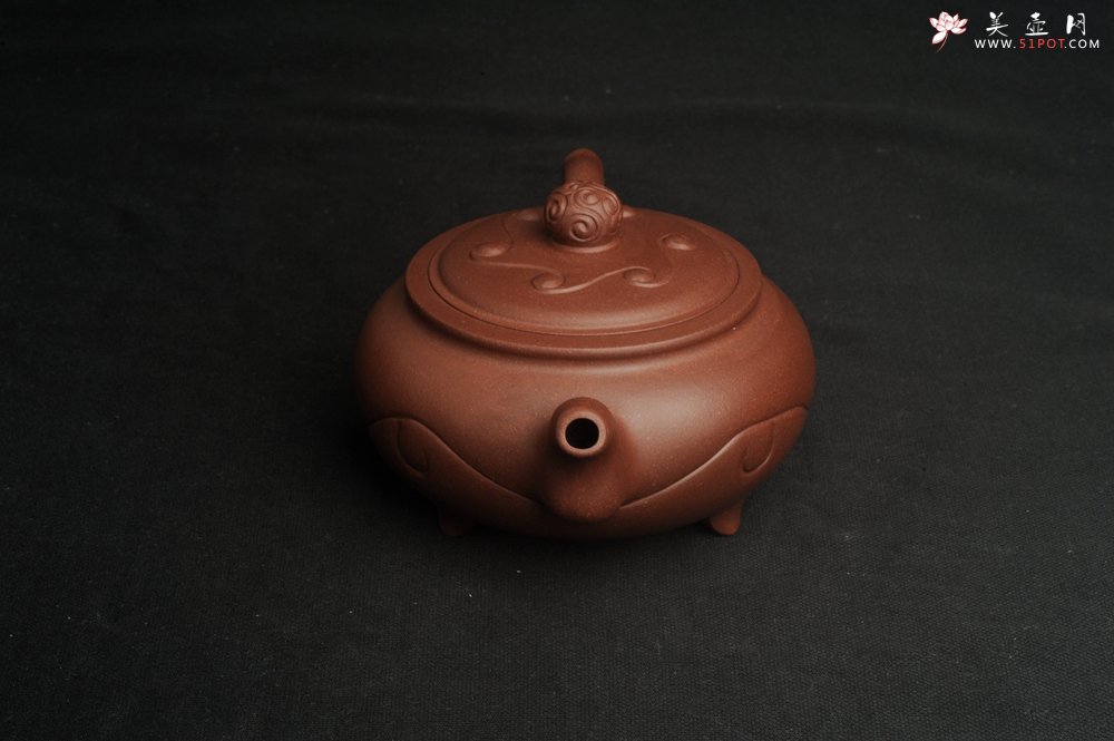 紫砂壶图片：美壶特惠 优质紫泥精工三角如意壶 嵌盖难度大 - 美壶网