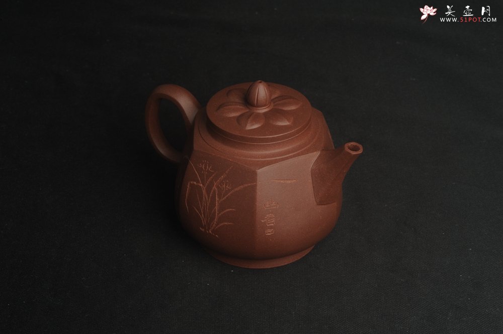 紫砂壶图片：美壶特惠 优质紫泥精工六方华樽壶 - 美壶网