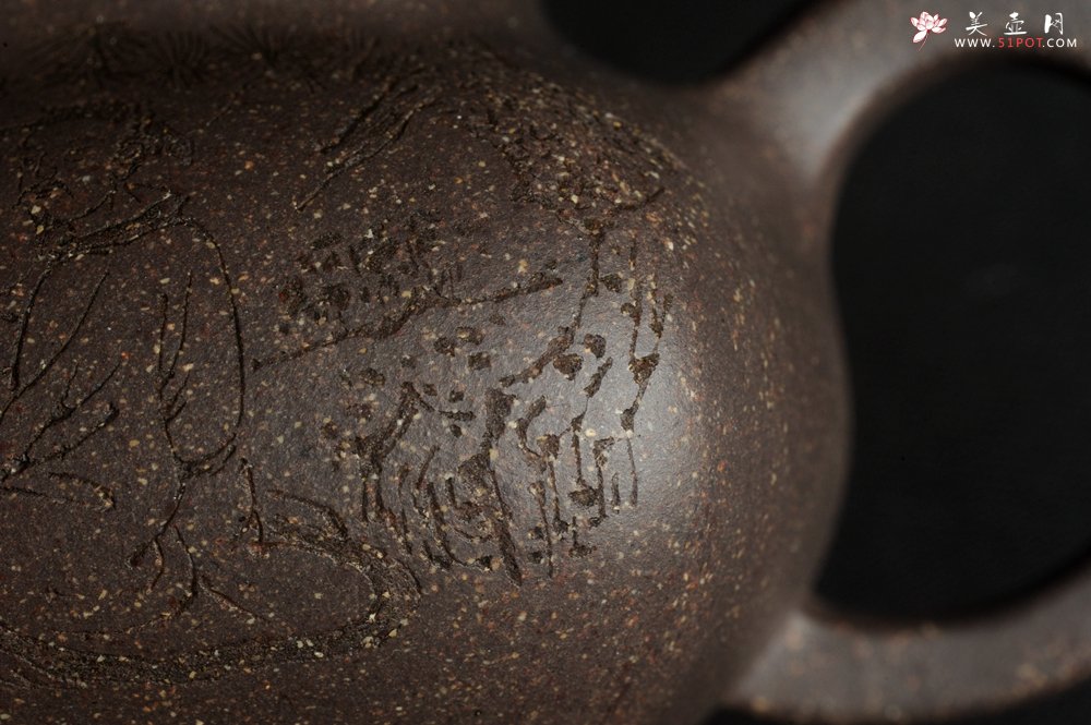 紫砂壶图片：实力派张海艳全手工特好老青灰段泥传炉壶 装饰人物 一杯清茗可沁诗脾  特文气 - 美壶网