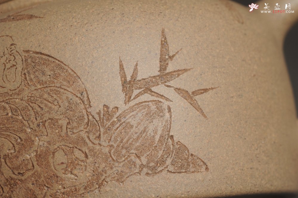 紫砂壶图片：特好高温本山老段泥 全手工过桥井栏壶 浩然养素 - 美壶网