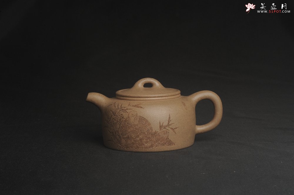 紫砂壶图片：特好高温本山老段泥 全手工过桥井栏壶 浩然养素 - 美壶网