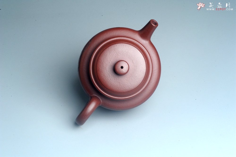 紫砂壶图片：油润黄龙山4号深井红皮龙 全手工德中壶 做工特好 俯首甘为孺子牛 - 美壶网