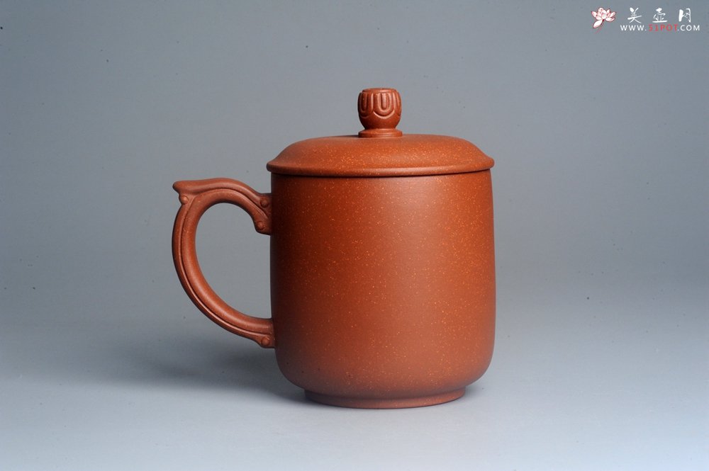 紫砂壶图片：美杯特惠 精致降坡泥澄怀盖杯 紫砂杯 - 美壶网