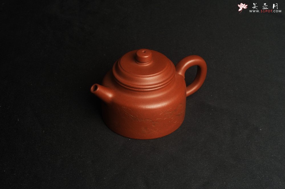 紫砂壶图片：油润老清水泥全手工小品德中壶 装饰虾图 茶亦醉人 特实用文气 - 美壶网