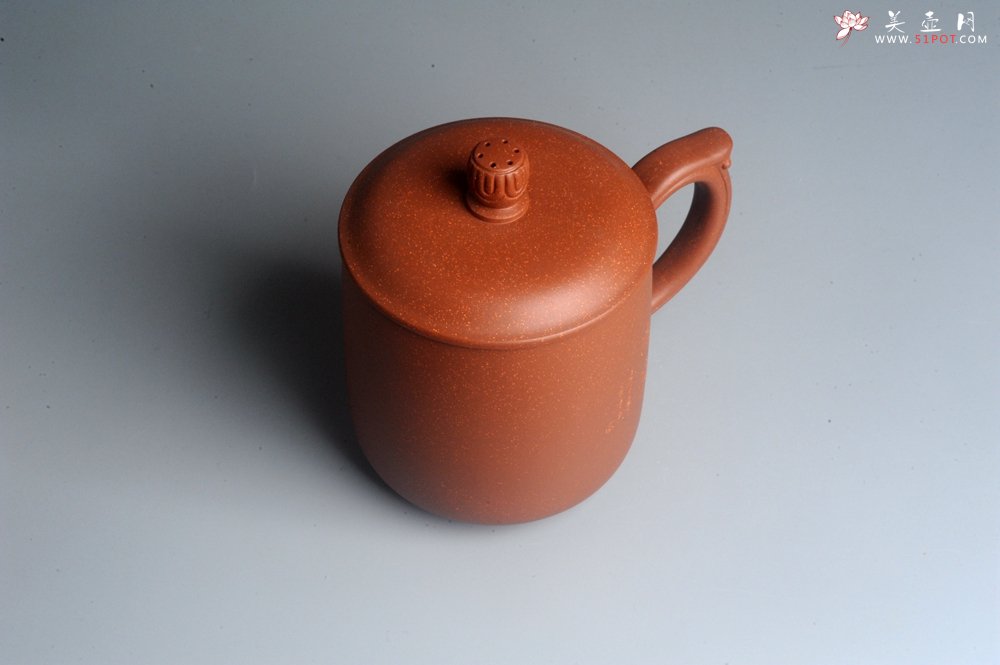 紫砂壶图片：美杯特惠 精致降坡泥澄怀盖杯 紫砂杯 - 美壶网