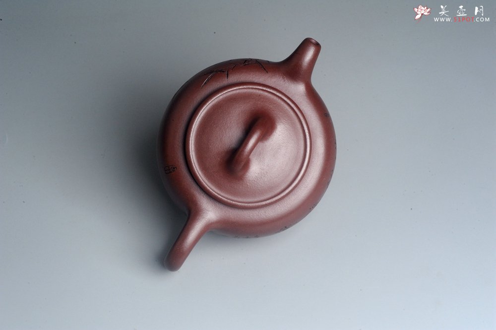 紫砂壶图片：潜力股周小培老师 4号井深井红皮龙 全手工过桥井栏壶 浩然养素 - 美壶网