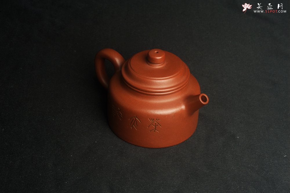 紫砂壶图片：油润老清水泥全手工小品德中壶 装饰虾图 茶亦醉人 特实用文气 - 美壶网