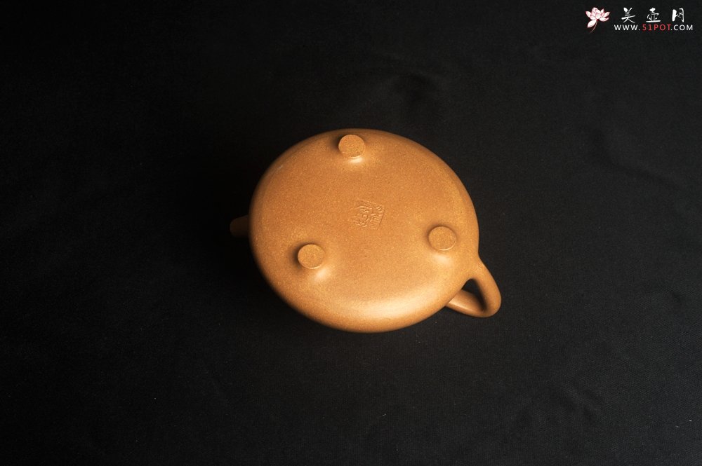 紫砂壶图片：美壶特惠 特精致老黄段子冶石瓢 装饰兰草图 特文气 - 美壶网