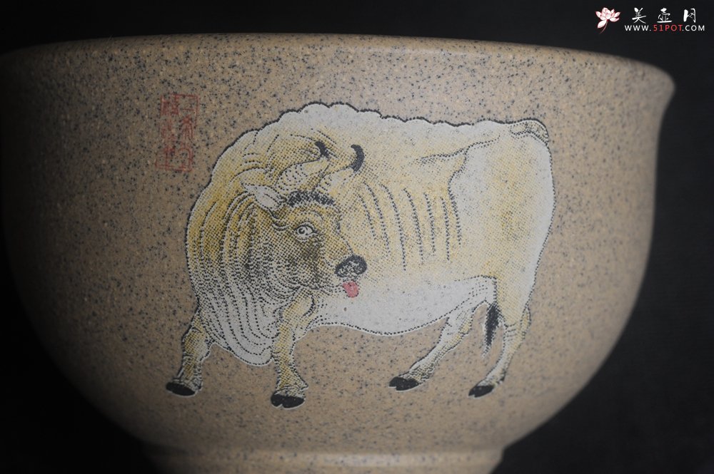 紫砂壶图片：美杯特惠 高温本山段泥 精致牛气哄哄主人杯 高性价比 - 美壶网