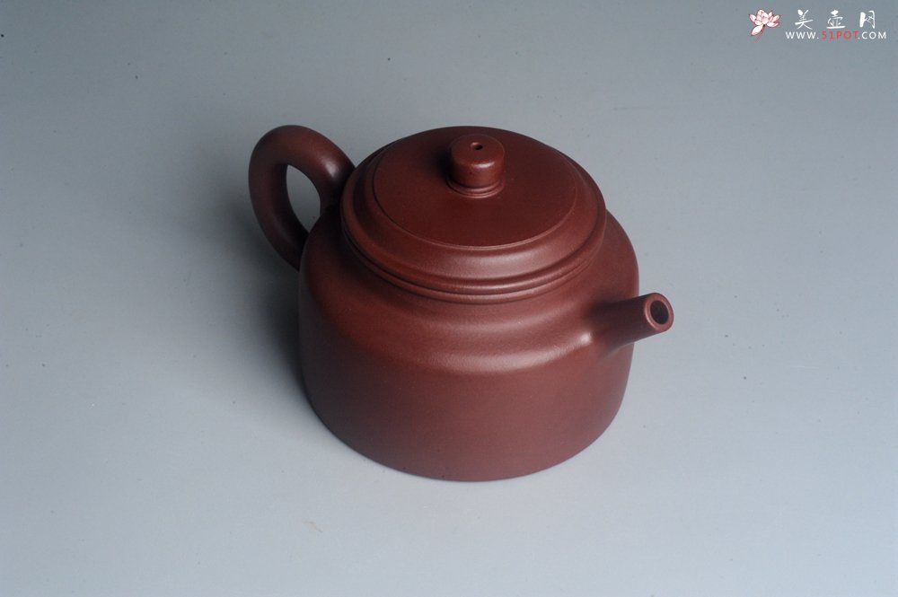 紫砂壶图片：油润黄龙山4号深井红皮龙 全手工德中壶 做工特好 - 美壶网