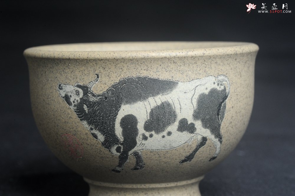 紫砂壶图片：美杯特惠 高温本山段泥 精致牛气冲天主人杯 高性价比 - 美壶网