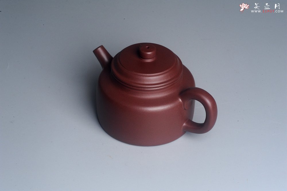 紫砂壶图片：油润黄龙山4号深井红皮龙 全手工德中壶 做工特好 - 美壶网