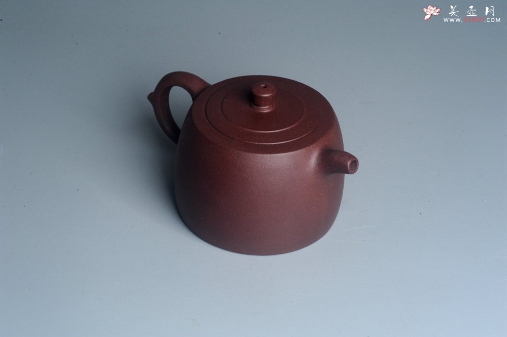紫砂壶图片：美壶特惠 油润老紫泥精致井栏 茶人醉爱 - 美壶网