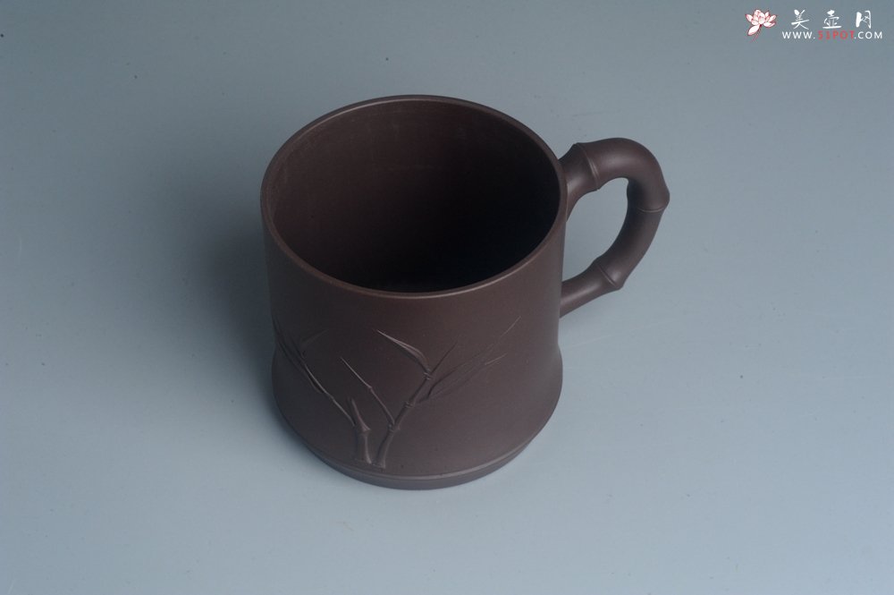 紫砂壶图片：美杯年底特惠 助工精工制作竹节盖杯 自用送礼佳品 - 美壶网