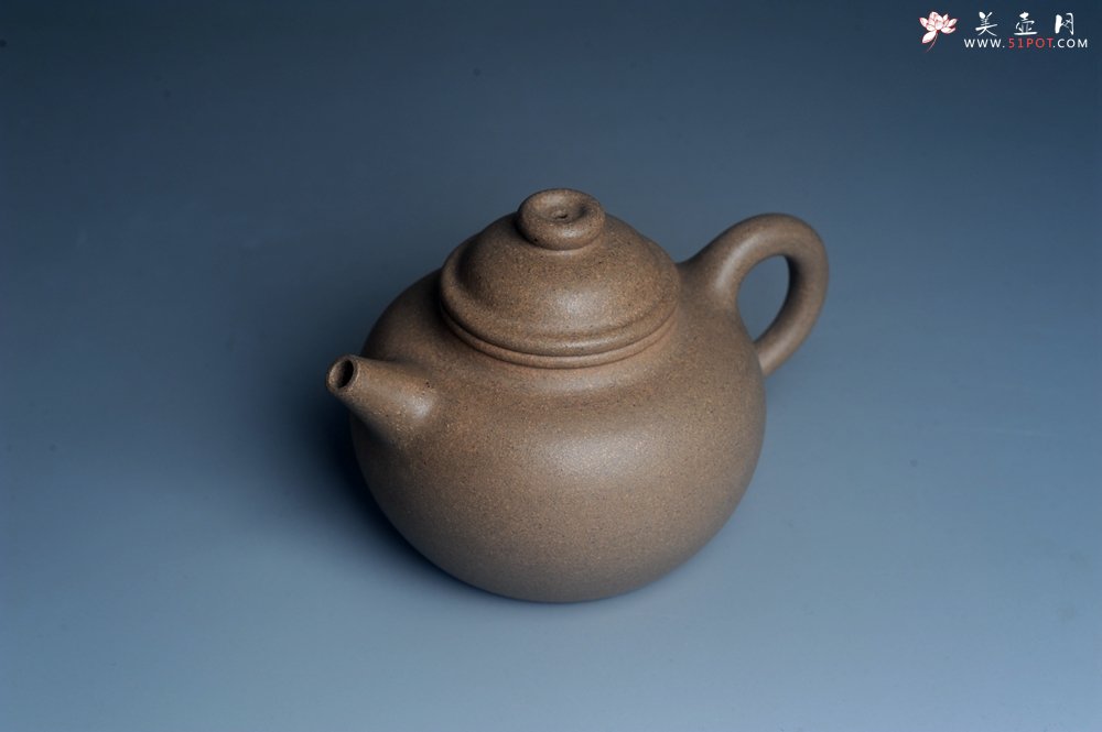 紫砂壶图片：特好高温本山老段泥 全手工大彬圈钮紫砂壶 - 美壶网