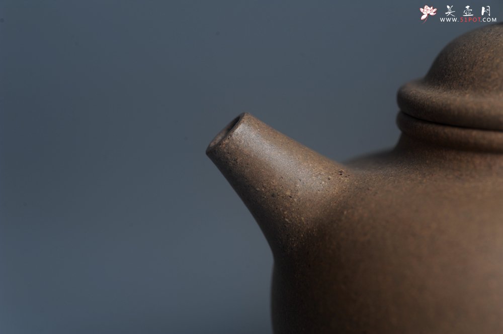 紫砂壶图片：特好高温本山老段泥 全手工大彬圈钮紫砂壶 - 美壶网