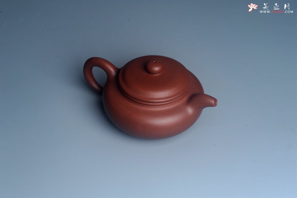 紫砂壶图片：油润底曹青 全手工寿珍仿古 深得老味 做工特好 - 美壶网