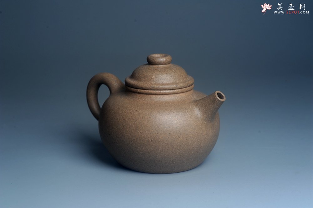 紫砂壶图片：特好高温本山老段泥 全手工大彬圈钮紫砂壶 - 美壶网