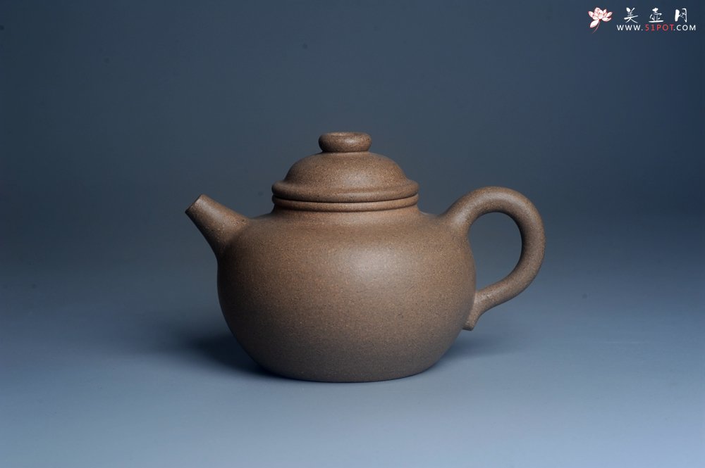 紫砂壶图片：特好高温本山老段泥 全手工大彬圈钮紫砂壶 - 美壶网