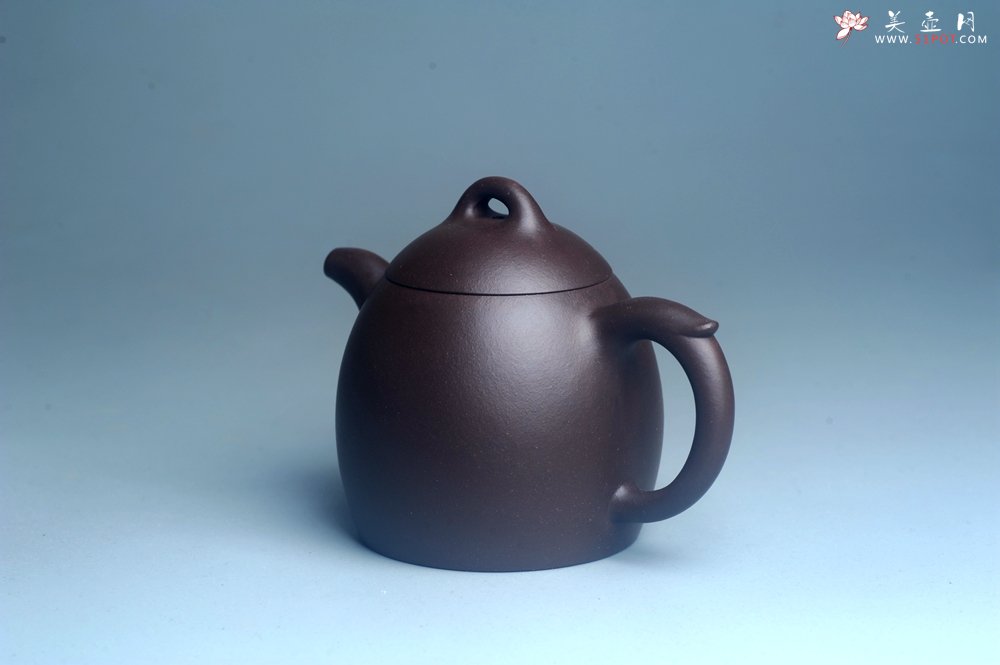 紫砂壶图片：美壶特惠 超精致老紫泥秦权壶 特文气 - 美壶网