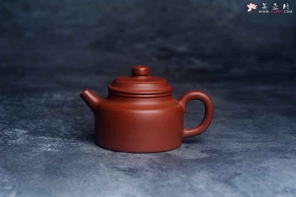 紫砂壶图片：油润老清水泥全手工小品德中壶 特实用文气 - 美壶网
