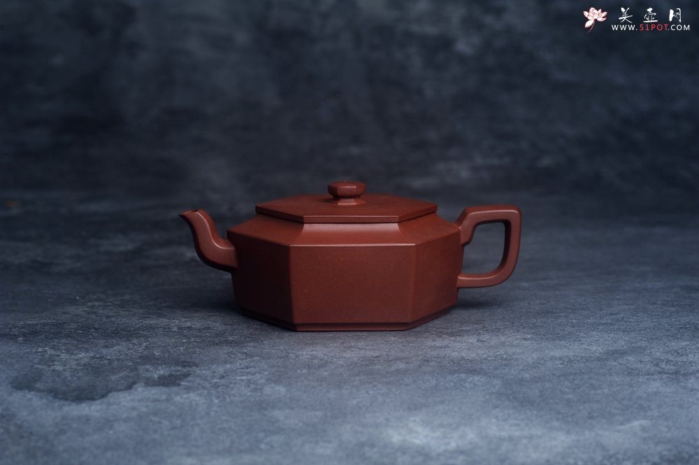 紫砂壶图片：美壶特惠 潜力股凌晨老师 精致全手工中槽清六方云台壶 - 美壶网