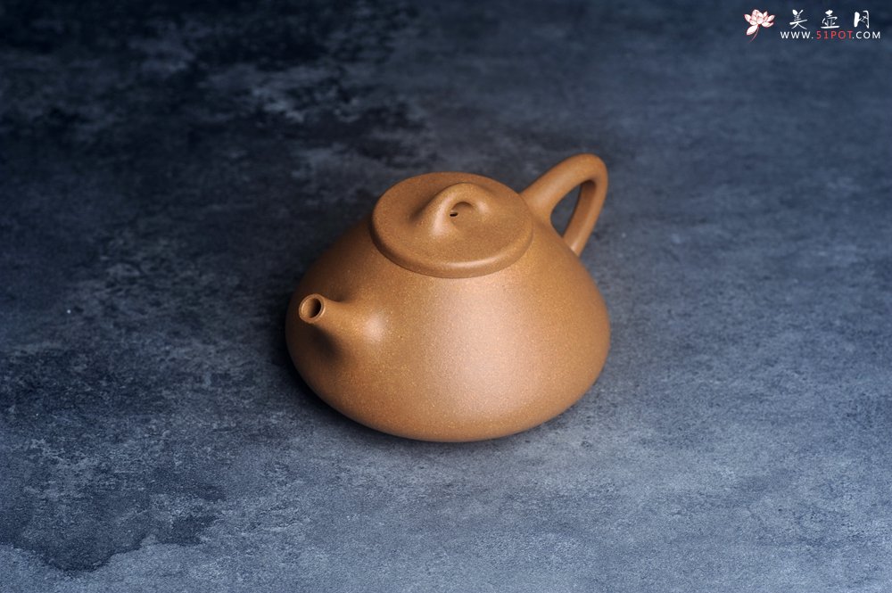 紫砂壶图片：美壶特惠 特好老黄段泥精致子冶石瓢壶 - 美壶网