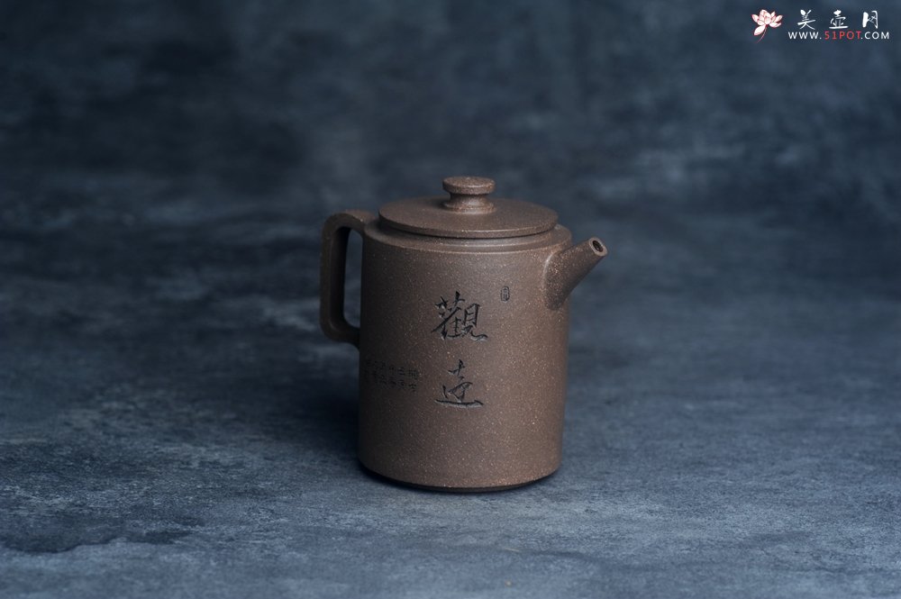 紫砂壶图片：美壶特惠 蠡墅大水潭深井老天青泥 精致圆础壶 装饰文雅 茶人醉爱 - 美壶网