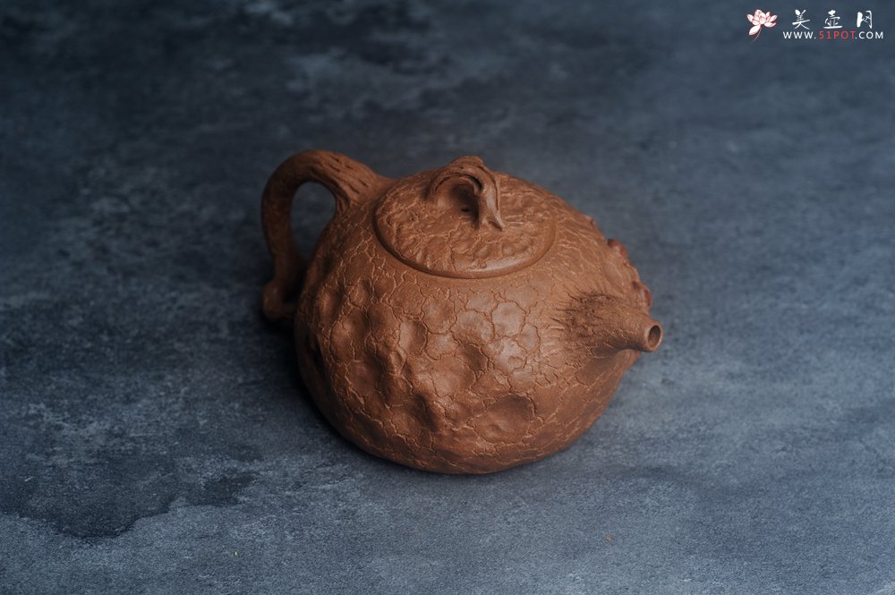 紫砂壶图片：潜力股董静老师精品全手金猴献寿供春壶 - 美壶网