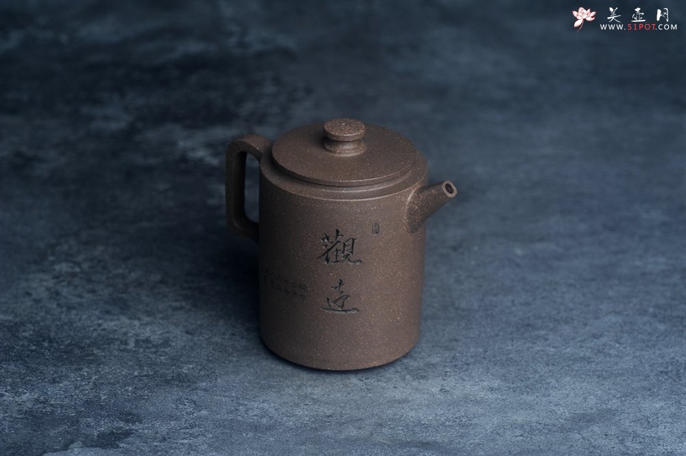 紫砂壶图片：美壶特惠 蠡墅大水潭深井老天青泥 精致圆础壶 装饰文雅 茶人醉爱 - 美壶网