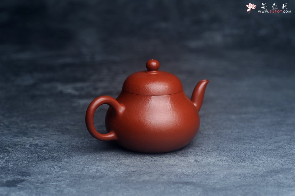 紫砂壶图片：美壶特惠紫砂壶摹古孟臣款朱泥小潘梨壶 工夫小品中式茶具 - 美壶网