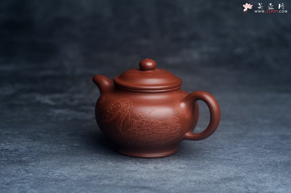 紫砂壶图片：美壶网紫砂壶特惠优质底槽青掇只壶 中式茶具 装饰文雅 茶人醉爱210cc - 美壶网