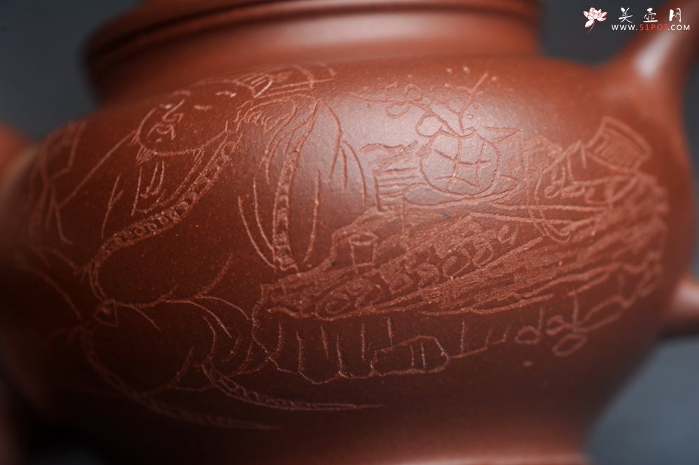 紫砂壶图片：美壶网紫砂壶特惠优质底槽青掇只壶 中式茶具 装饰文雅 茶人醉爱210cc - 美壶网