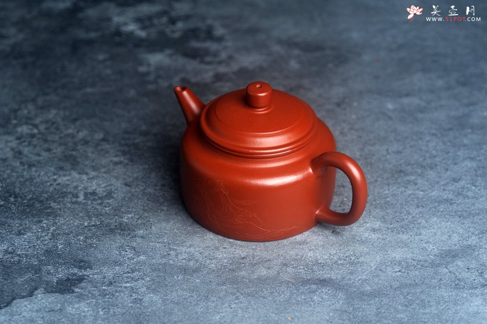 紫砂壶图片：美壶特惠 优质小品朱泥德中 装饰人物 特文气 - 美壶网
