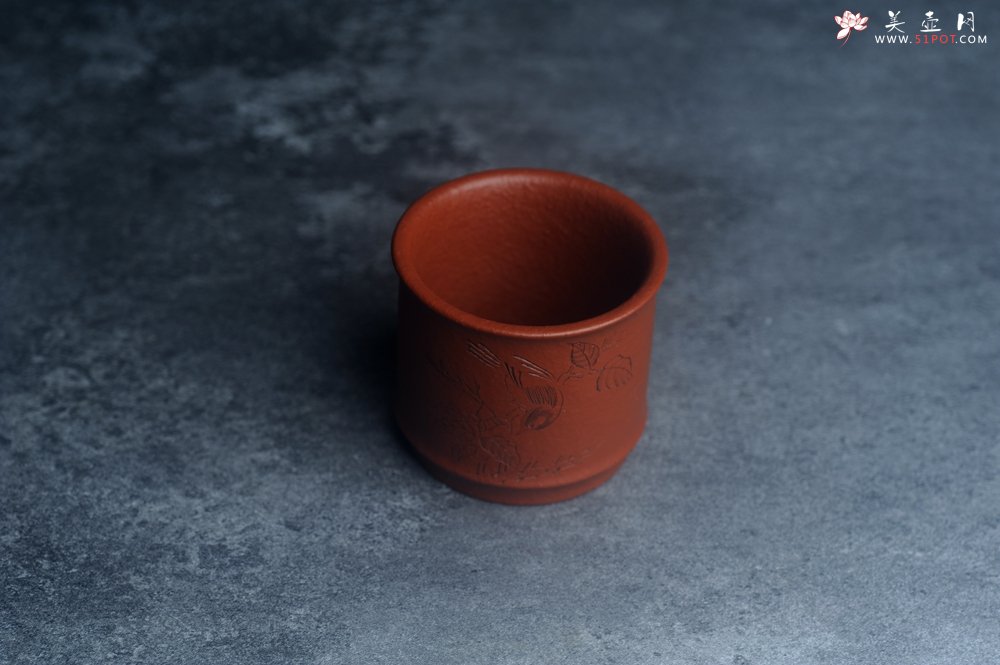 紫砂壶图片：美杯特惠 优质朱泥精致清趣杯 主人杯 装饰文雅 - 美壶网