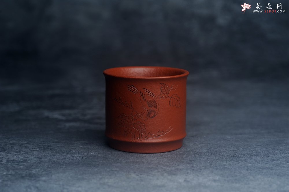 紫砂壶图片：美杯特惠 优质朱泥精致清趣杯 主人杯 装饰文雅 - 美壶网