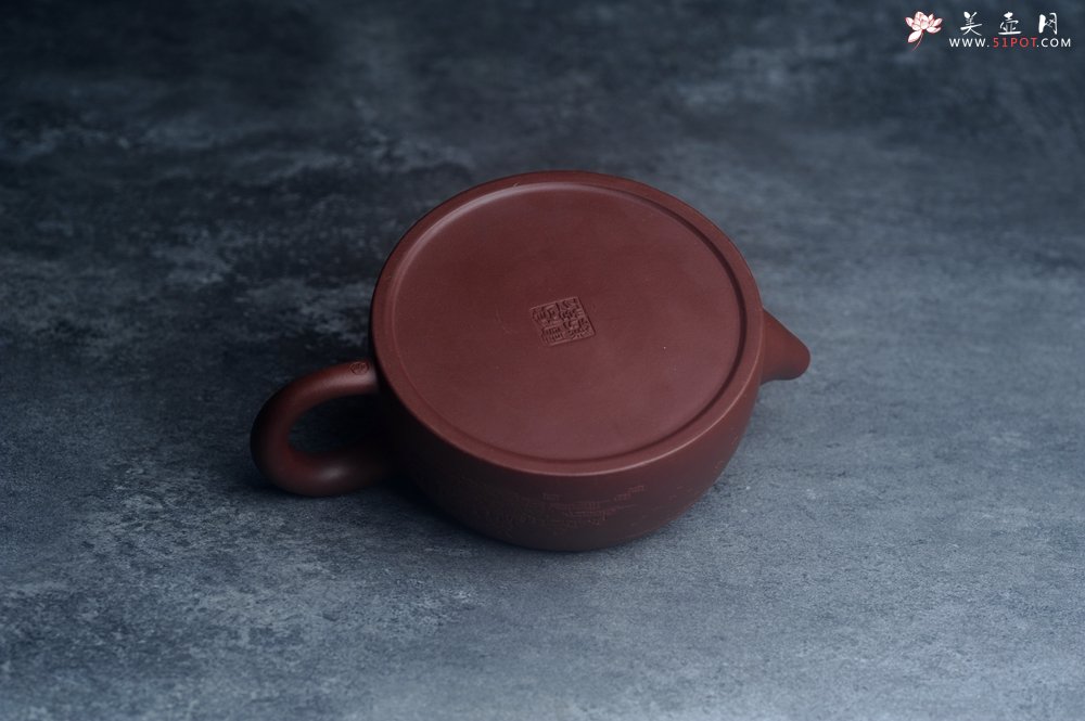 紫砂壶图片：美壶特惠精工大井栏 装饰山水 特文气 - 美壶网