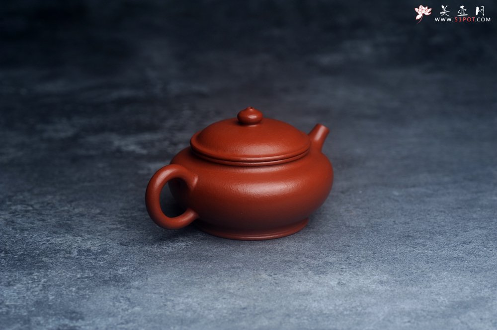 紫砂壶图片：美壶特惠 优质朱泥小扁樱壶 茶人醉爱 - 美壶网