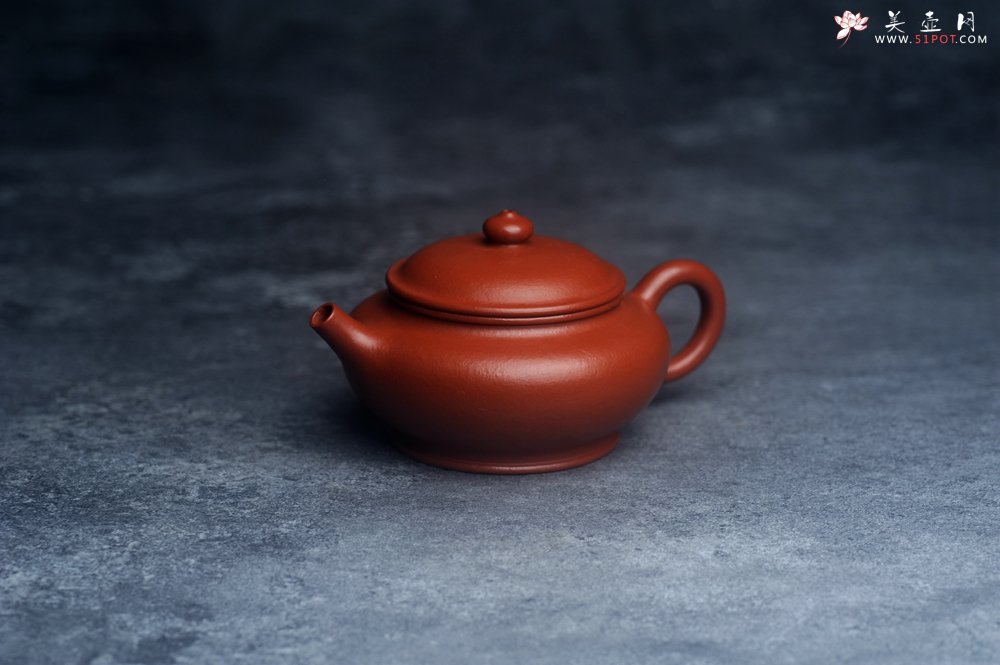 紫砂壶图片：美壶特惠 优质朱泥小扁樱壶 茶人醉爱 - 美壶网