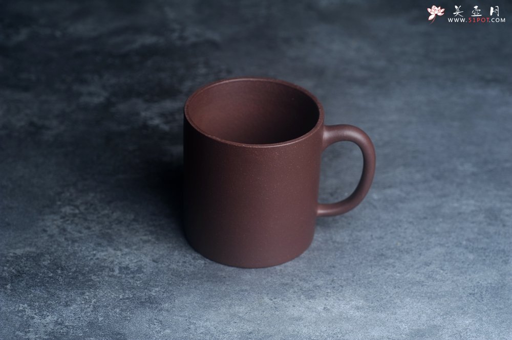 紫砂壶图片：优质紫泥 厚实朴玉杯 特惠紫砂盖杯 - 美壶网