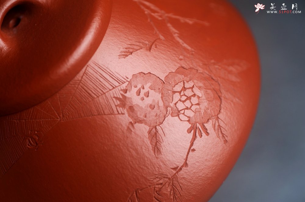 紫砂壶图片：精品老朱泥子冶石瓢 文气装饰 期待与您结缘 - 美壶网