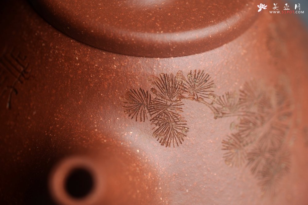 紫砂壶图片：潜力股周小培全手工降坡泥子冶石瓢 范小君徒杨志超装饰岁寒三友 特文气 - 美壶网